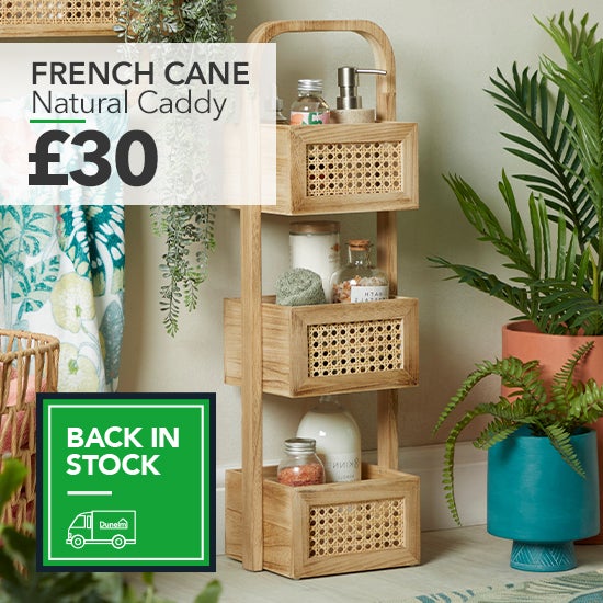 French Cane Natural Caddy £30