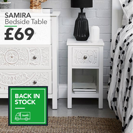 Samira 1 Drawer Bedside Table