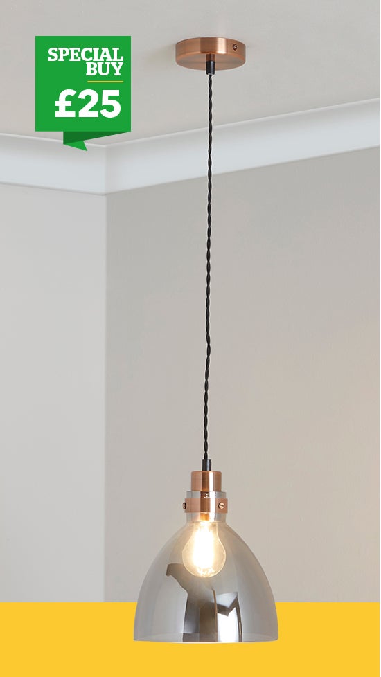 Brogan Black and Copper Ceiling Fitting