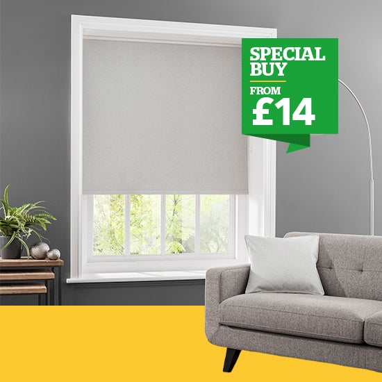 Luna Dove Grey Blackout Roller Blind