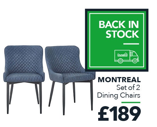 Montreal Set of 2 Dining Chairs Navy