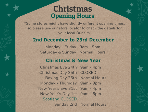 Store opening times