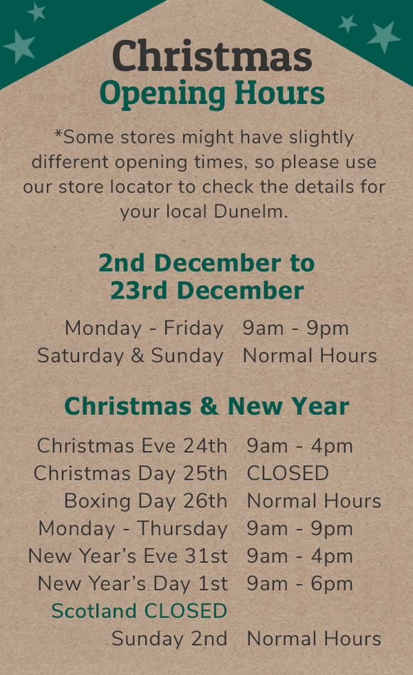 Store opening times