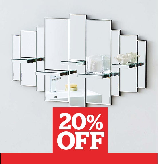 Glam Mirrored Shelves