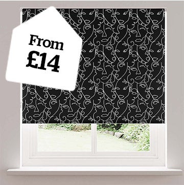 Faces Blackout Roller Blind