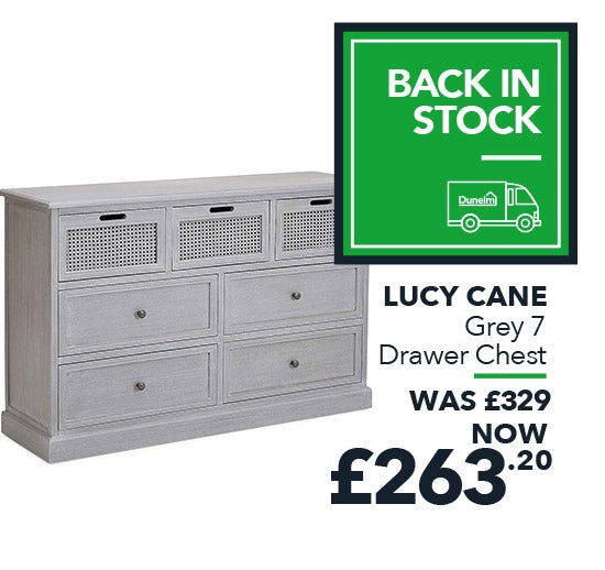 Lucy Cane Grey 7 Drawer Chest