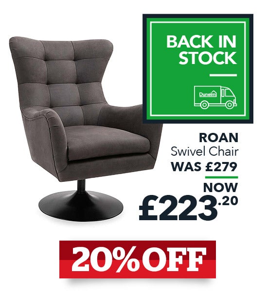 Roan Swivel Chair Grey