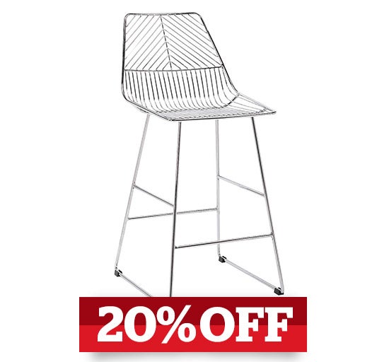 Siena Bar Stool Chrome