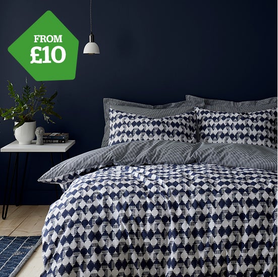 Elements Cove Blue Duvet Cover and Pillowcase Set