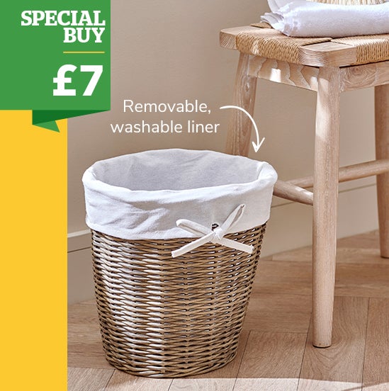 Recycled Plastic Wicker Waste Paper Bin