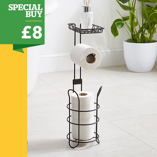 Toilet Roll Holder with storage