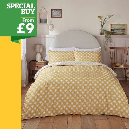 Sunbeam Yellow Duvet Cover and Pillowcase Set