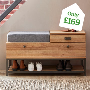 Fulton Oak Effect Storage Bench