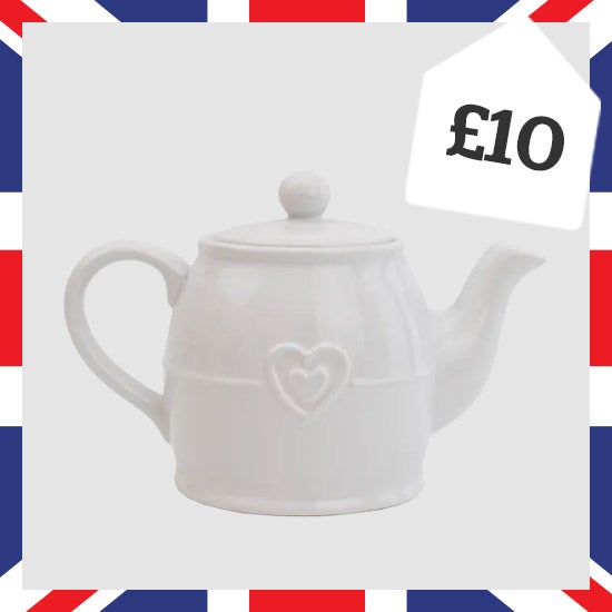 Hearts White Teapot