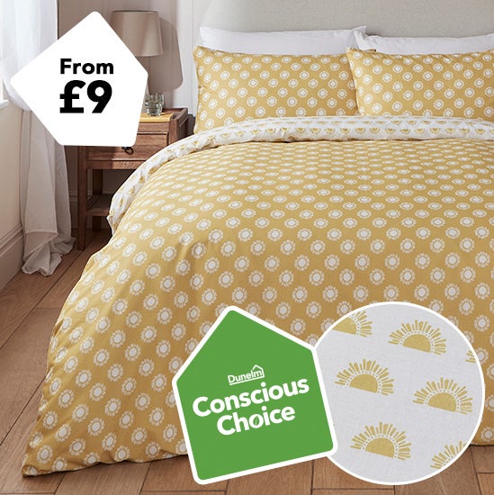 Sunbeam Yellow Duvet Cover and Pillowcase Set