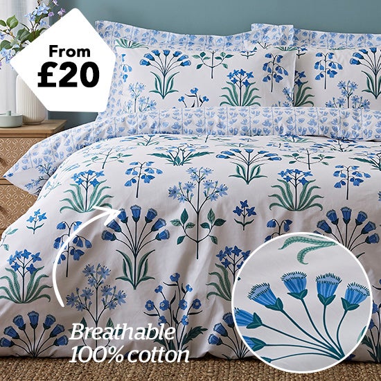 Florentina Blue 100% Cotton Bedding Set