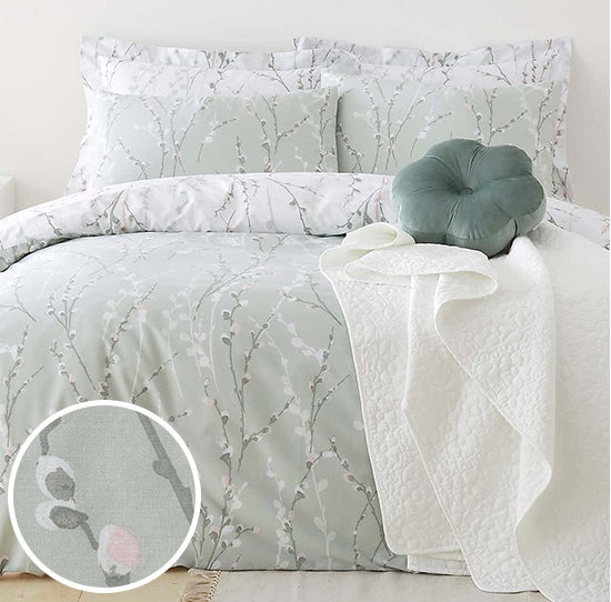 Trending Bedding Belle Sage Duvet Cover and Pillowcase Set