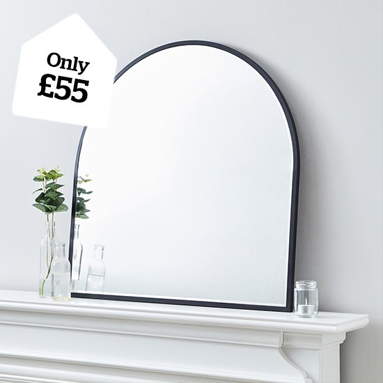 Apartment Black Arch Wall Mirror
