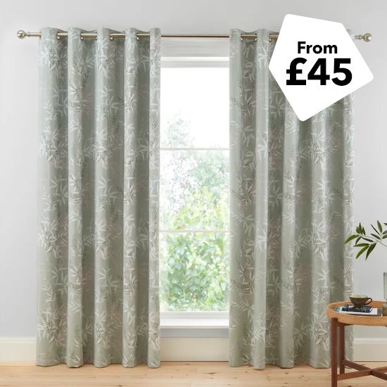 Sophia Shadow Bamboo Blackout Eyelet Curtains