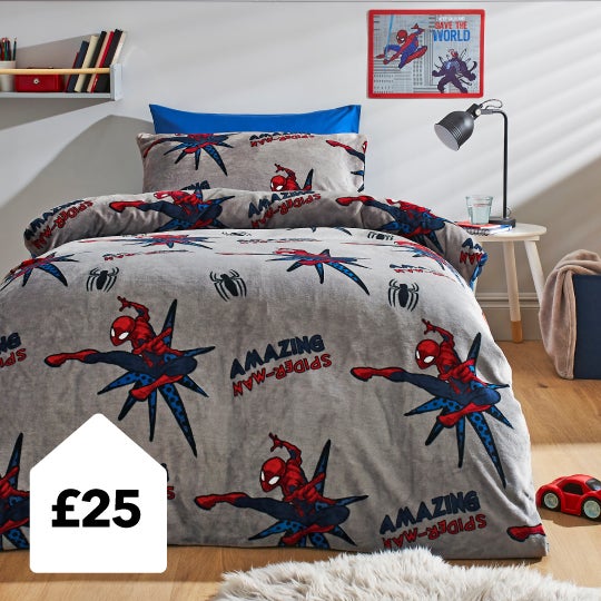 Marvel Spider Man Fleece Duvet Cover and Pillowcase Set