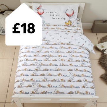 #Disney Winnie the Pooh Cot Bed Duvet Cover and Pillowcase Set
