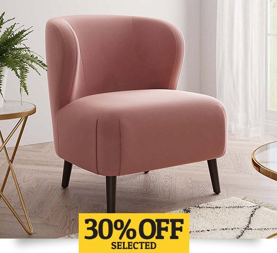 Ava Blush Velvet Chair