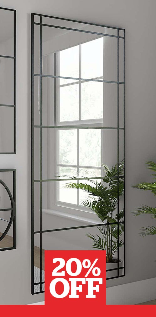 Apartment Full Length Mirror Black 180x80cm