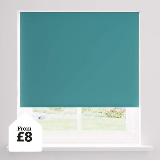 Teal Blackout Roller Blind