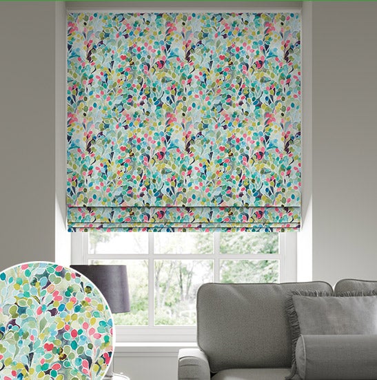 Mardi Gras Made to Measure Roman Blind Multi