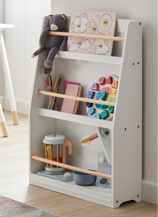 Kids White Bookcase