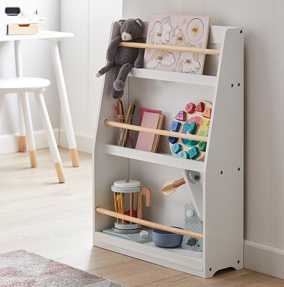 Kids White Bookcase