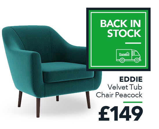 Eddie Velvet Tub Chair Peacock