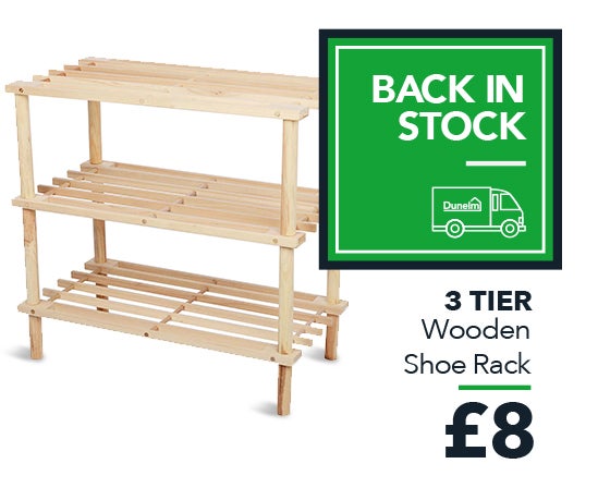 3 Tier Wooden Shoe Rack