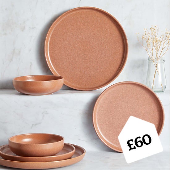 Urban 12 Piece Rust Dinner Set