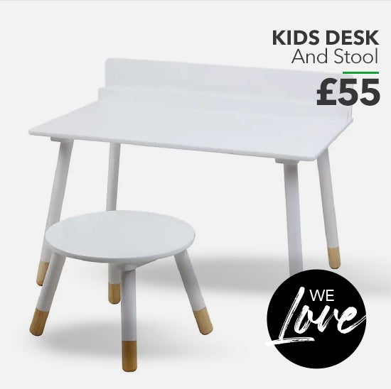 Kids' Desk and Stool Set