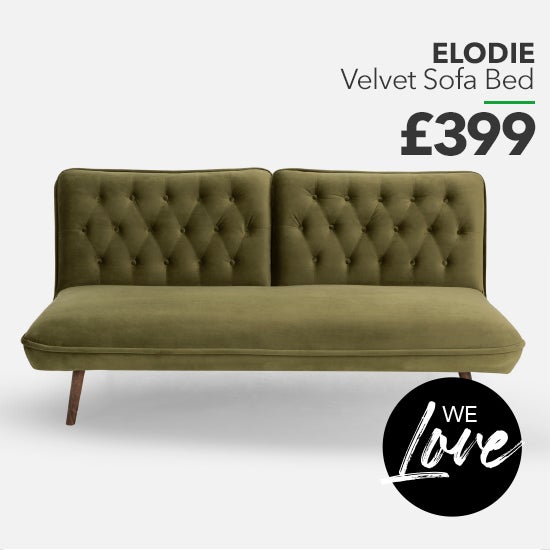 Elodie Velvet Sofa Bed