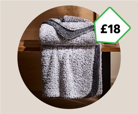 Teddy Bear Extra Cosy Marl Reversible Throw