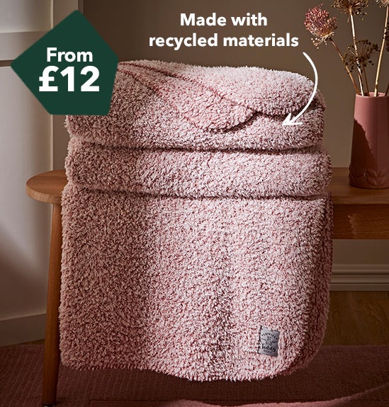 Teddy Bear Soft Marl Throw > 