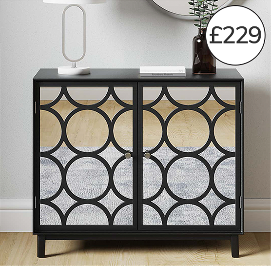 Delphi Black Small Sideboard - 5* - Plenty of storage