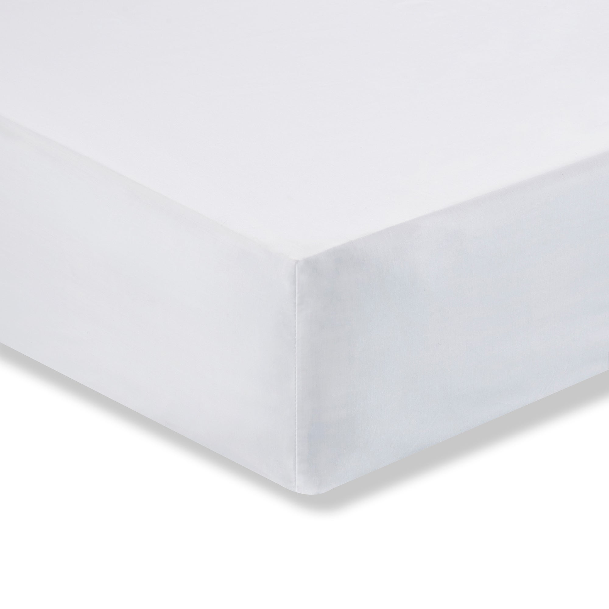 Easycare Plain Dye 100% Cotton 180 Thread Count White Fitted Sheet | Dunelm