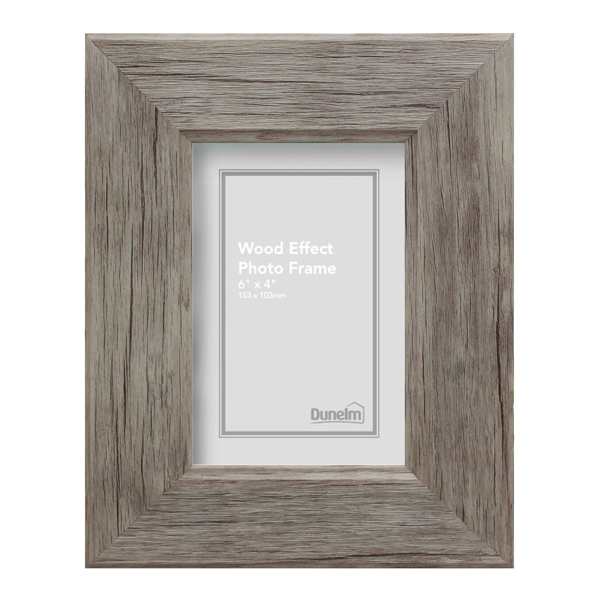 Grey Simplicity Wood Effect Photo Frame | Dunelm