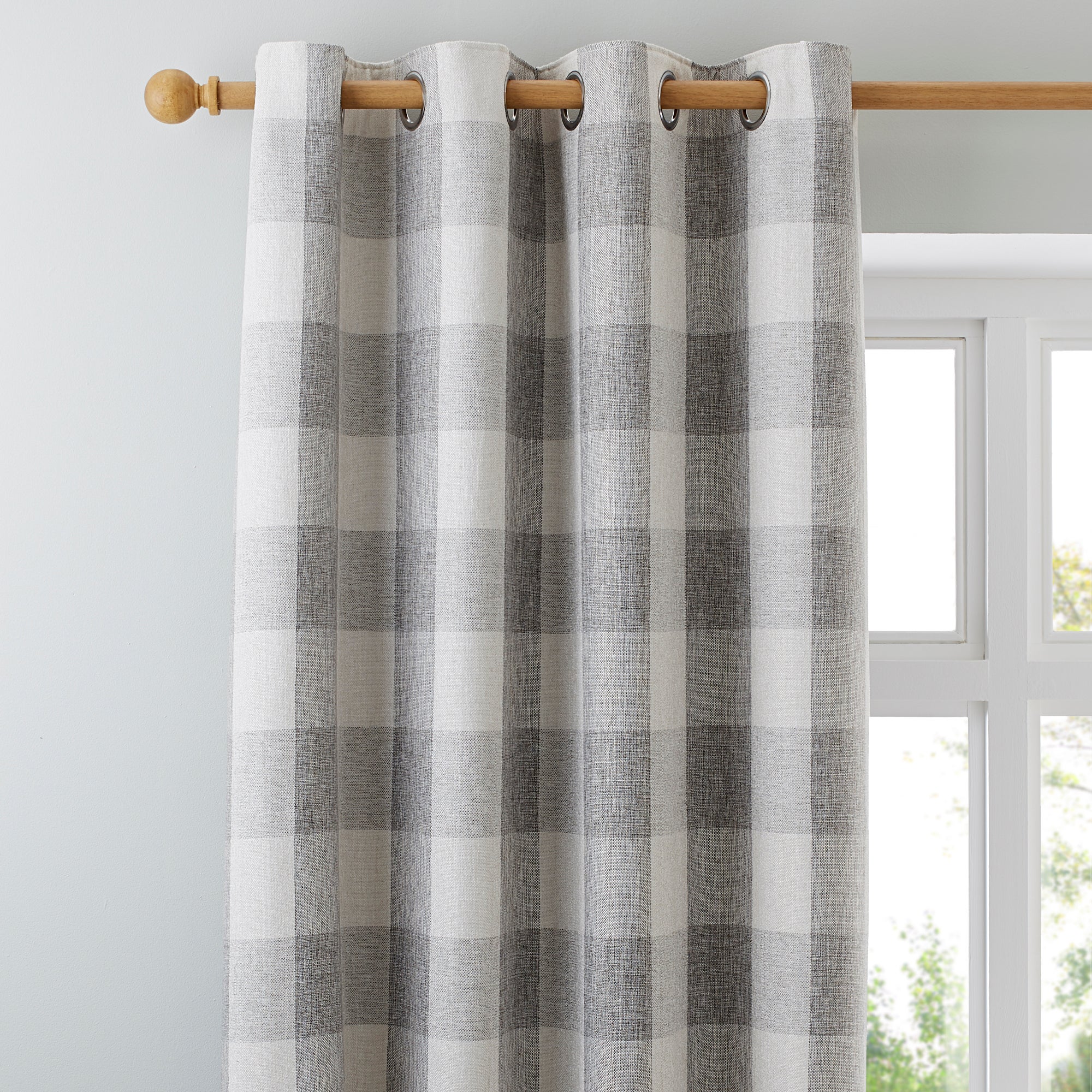 Skye Natural Lined Eyelet Curtains | Dunelm