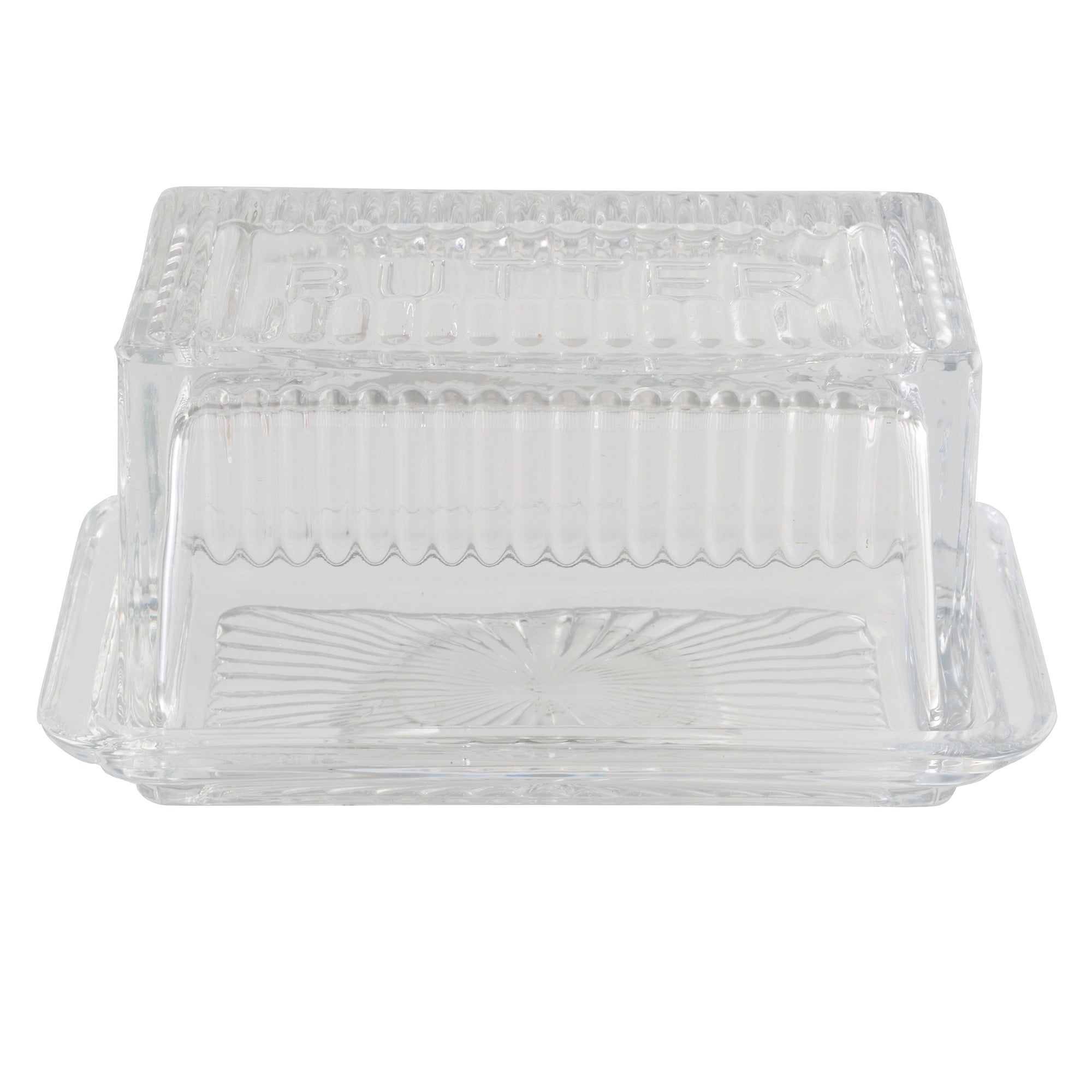 Vintage Glass Butter Dish | Dunelm