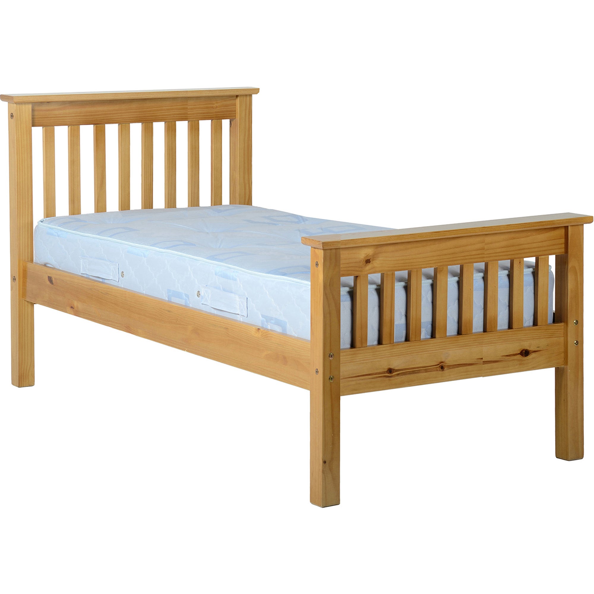 Monaco Waxed Wooden Bedstead | Dunelm