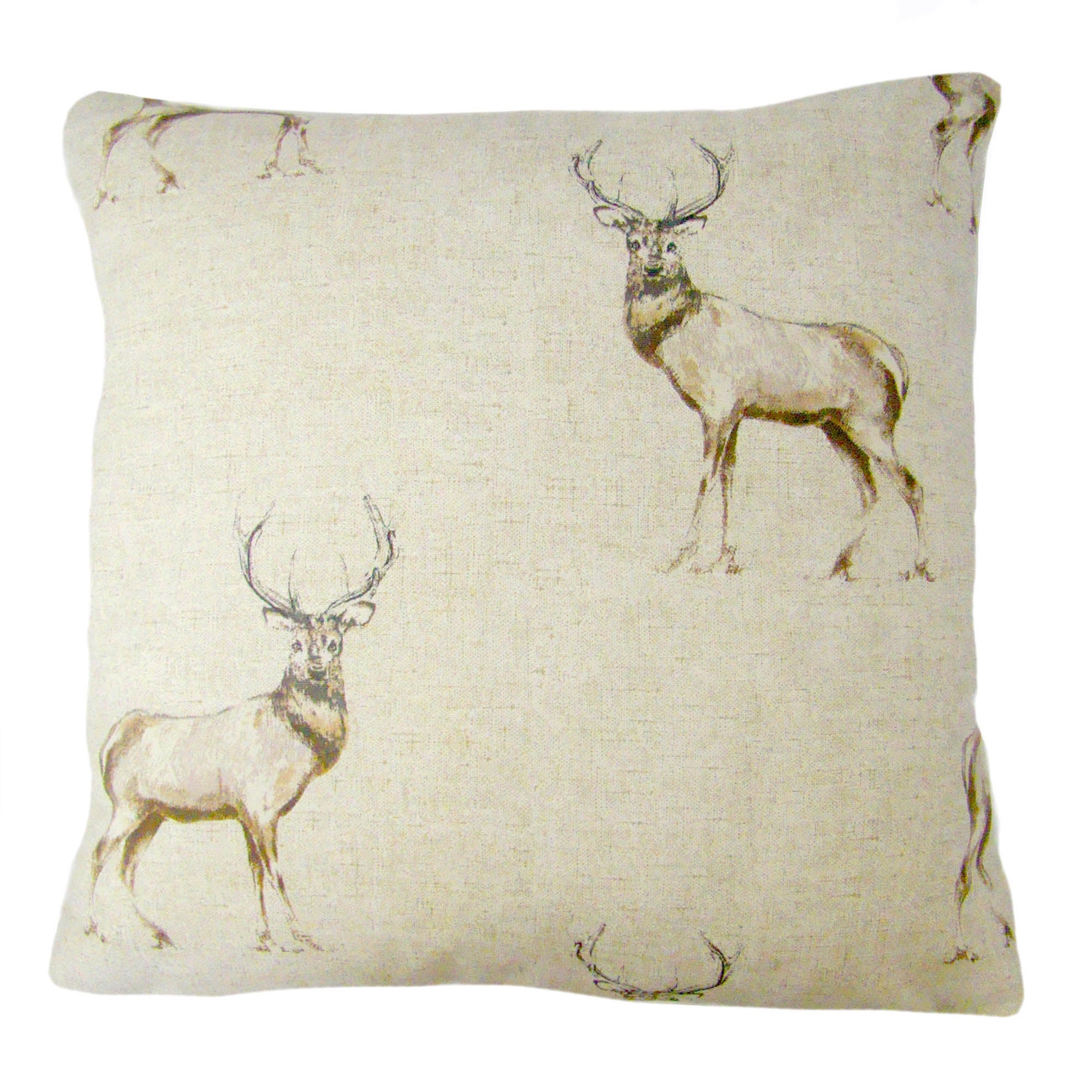 Stag Print Cushion Cover | Dunelm