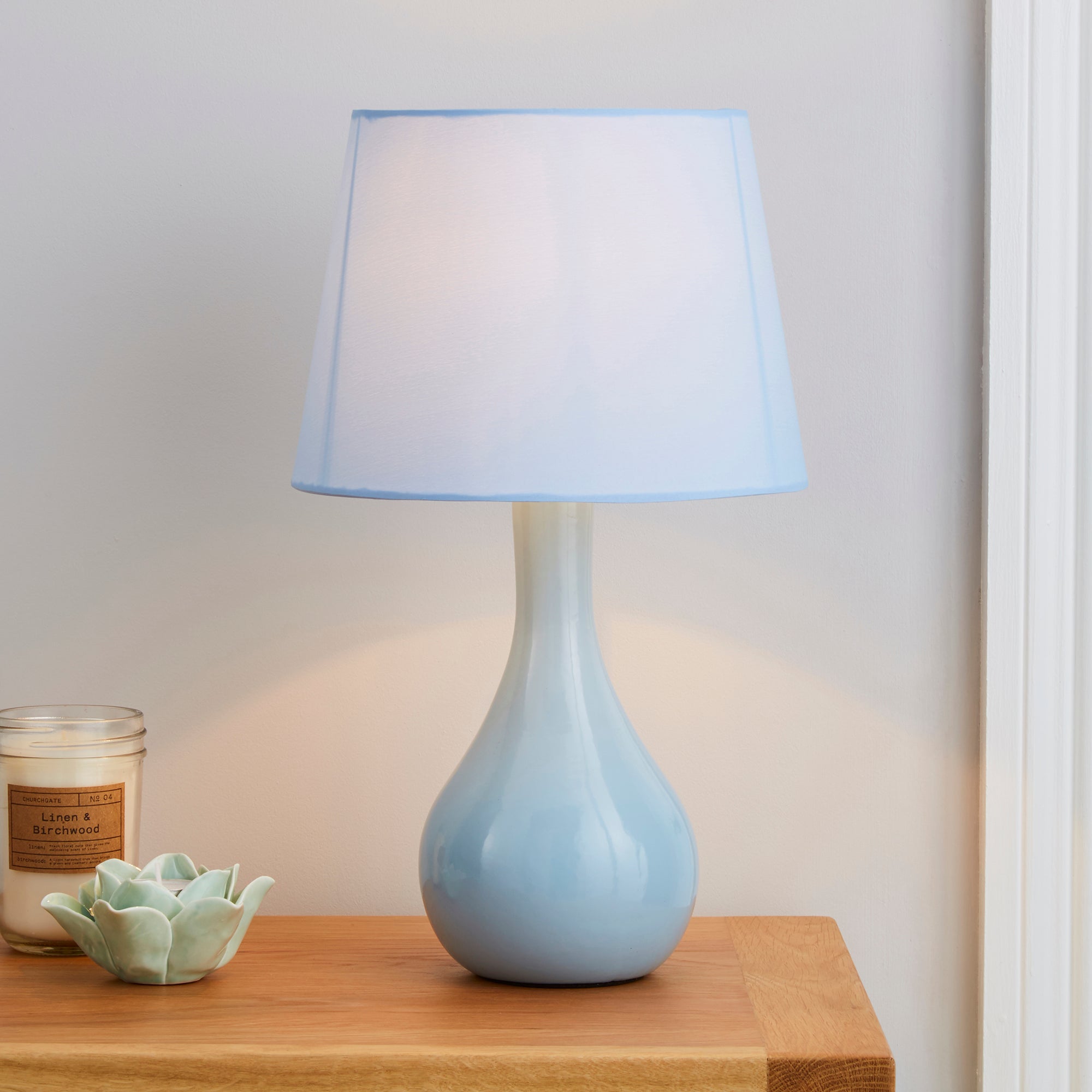 Ruby Duck Egg Table Lamp | Dunelm