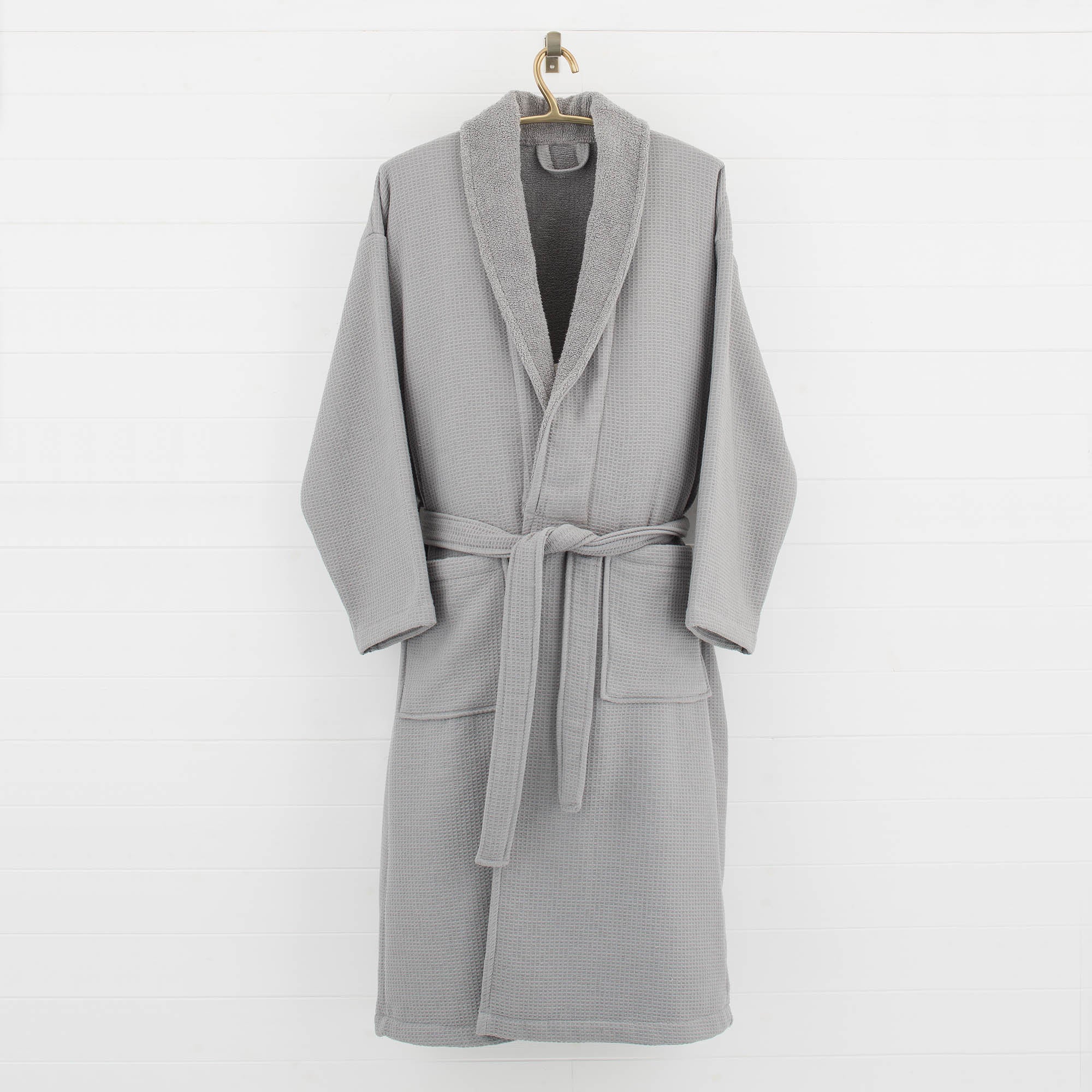 5A Fifth Avenue Grey Waffle Dressing Gown | Dunelm