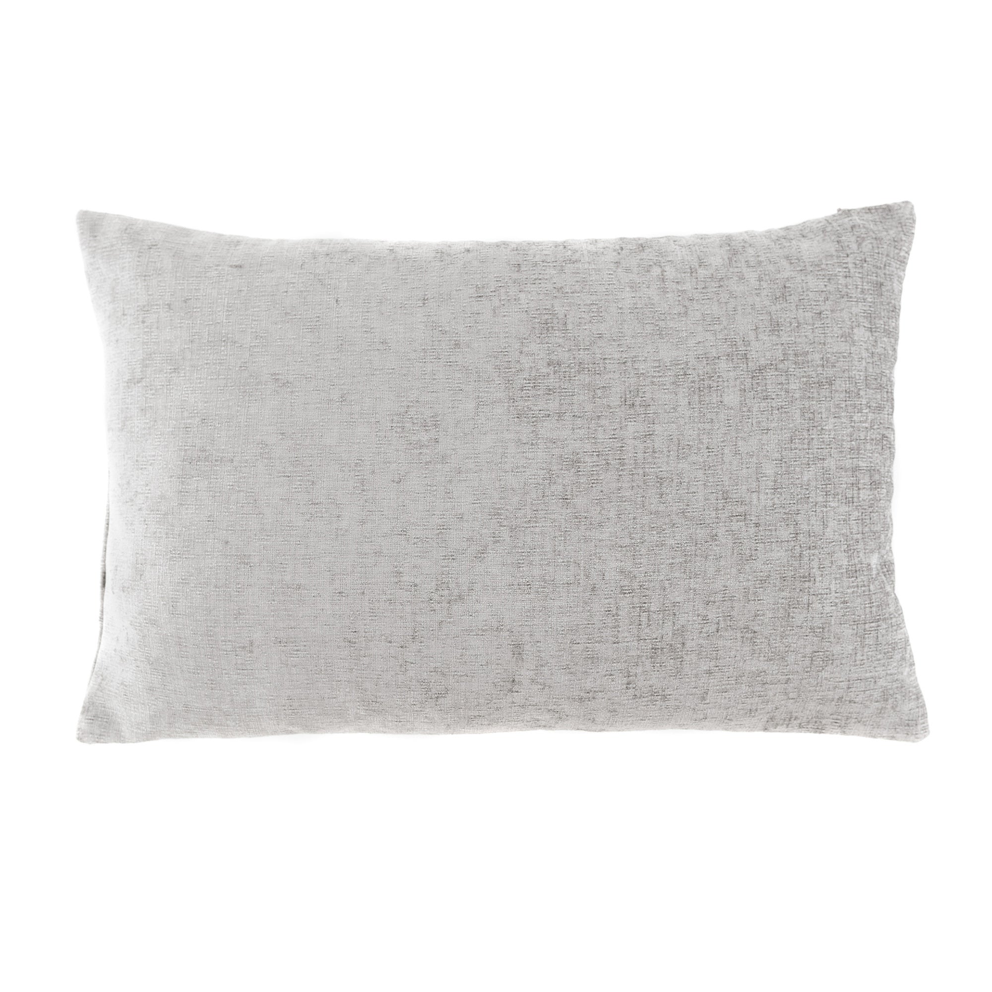 Large Chenille Rectangular Grey Cushion | Dunelm