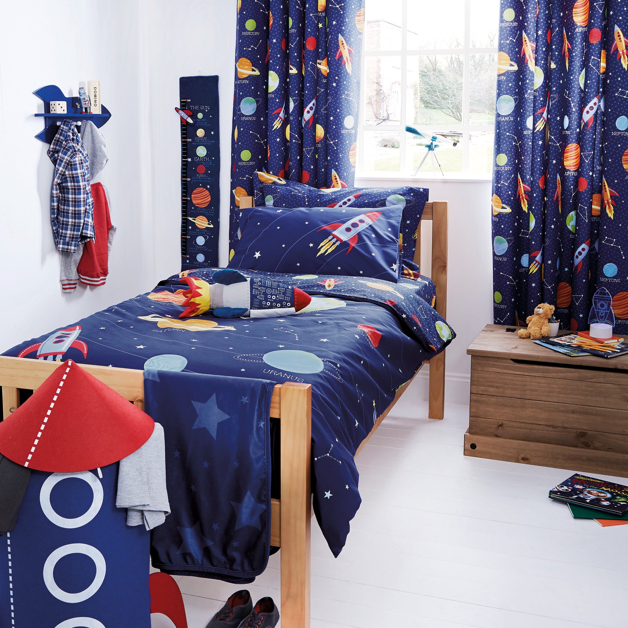 Space Navy Bed Linen Collection | Dunelm