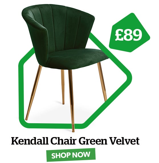 Kendall Chair Grey Velvet £89